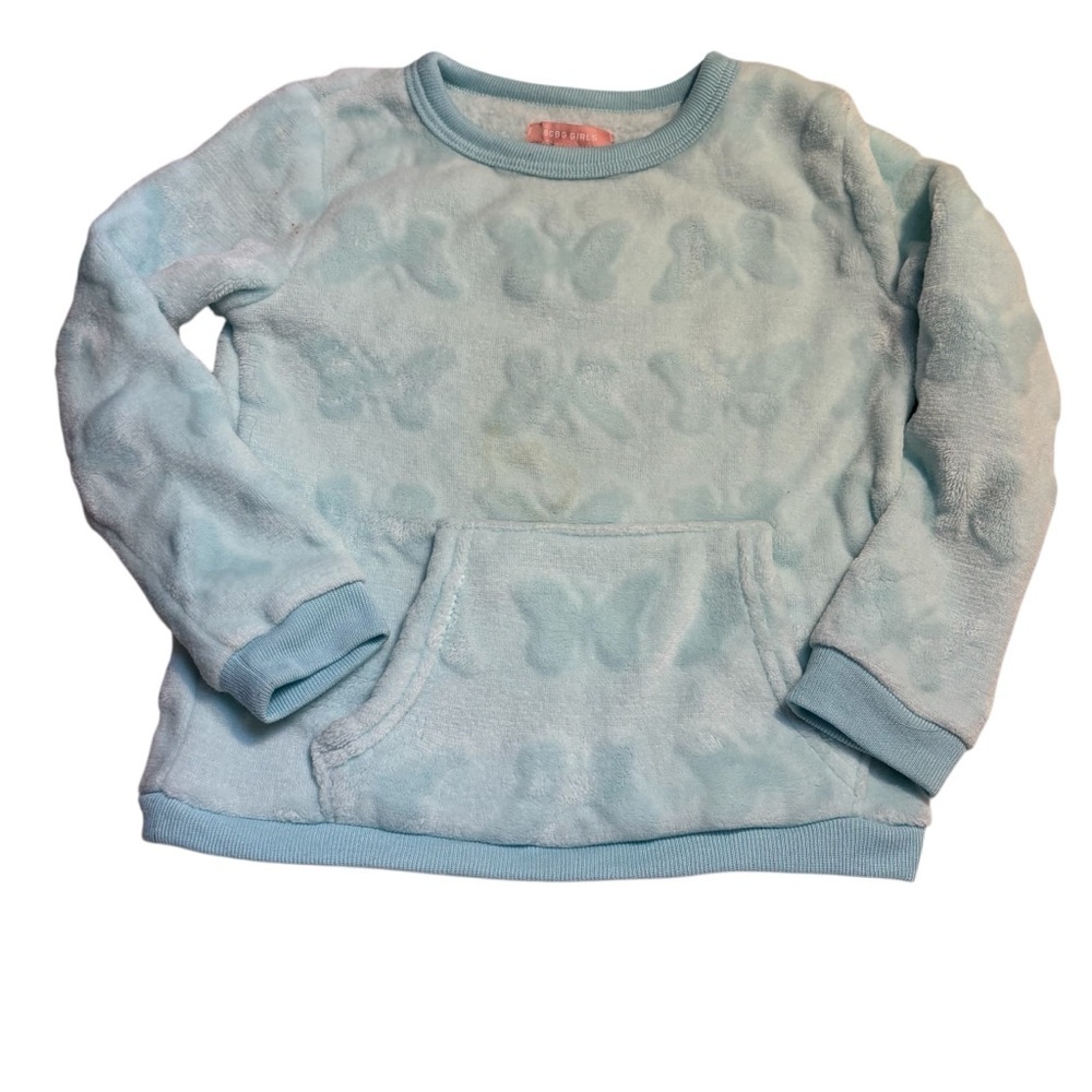BCBG Girls Outfit Size 4T Girls Pants 2 Tops Butterfly Floral Aqua, White, Navy - Picture 4 of 10